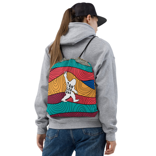 Tahlequah Bigfoot Mural Drawstring bag