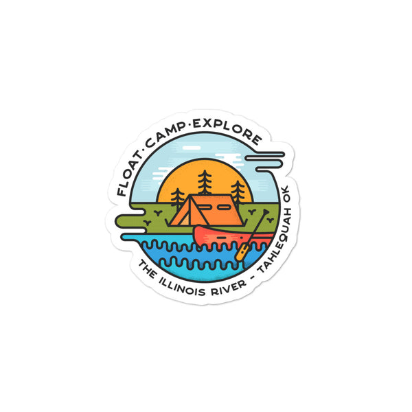 Fload-Camp-Explore Illinois River Sticker